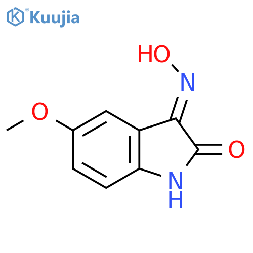 1H-Indole-2,3-dione, 5-methoxy-, 3-oxime, (3E)- structure