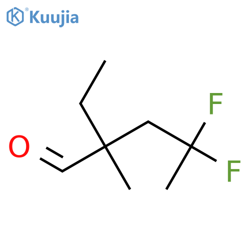 2-ethyl-4,4-difluoro-2-methylpentanal structure