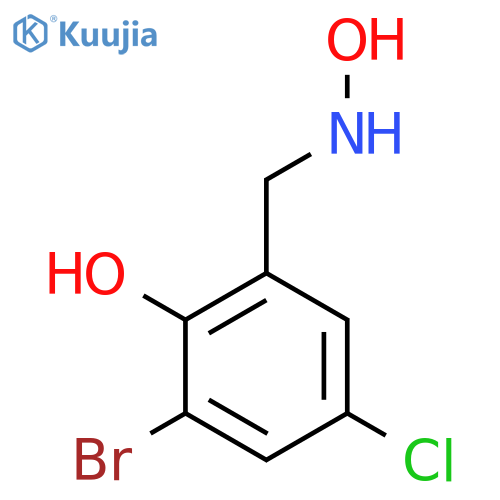 2-bromo-4-chloro-6-(hydroxyamino)methylphenol structure