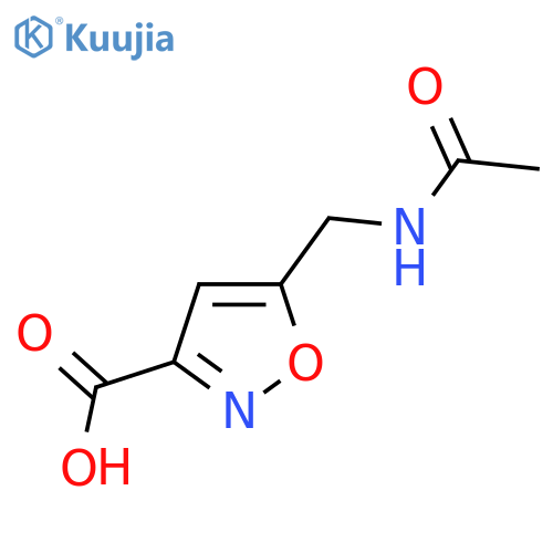 5-(Acetamidomethyl)-1,2-oxazole-3-carboxylic acid structure
