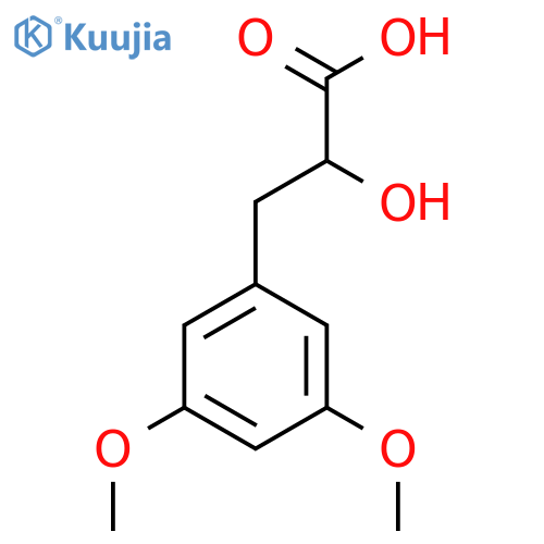 3-(3,5-dimethoxyphenyl)-2-hydroxypropanoic acid structure