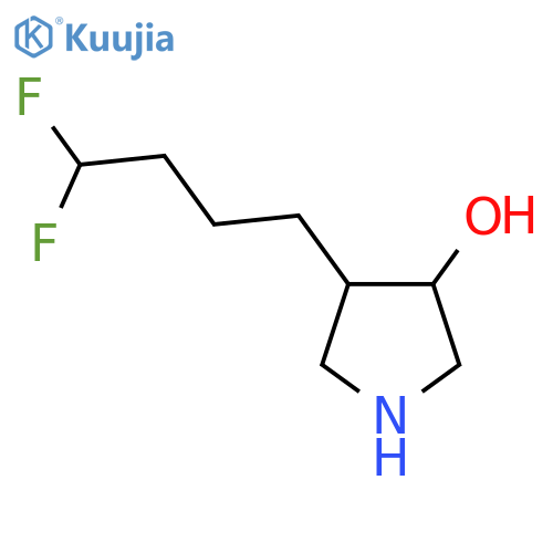 4-(4,4-difluorobutyl)pyrrolidin-3-ol structure
