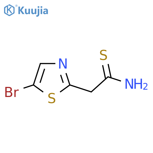 2-(5-bromo-1,3-thiazol-2-yl)ethanethioamide structure