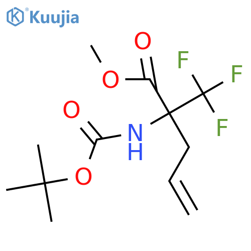 Methyl 2-[(tert-butoxycarbonyl)amino]-2-(trifluoromethyl)pent-4-enoate structure