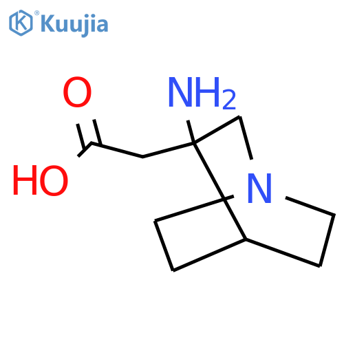 2-{3-amino-1-azabicyclo2.2.2octan-3-yl}acetic acid structure
