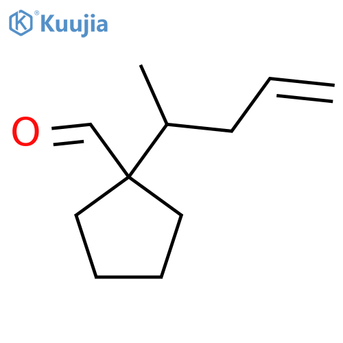1-(pent-4-en-2-yl)cyclopentane-1-carbaldehyde structure