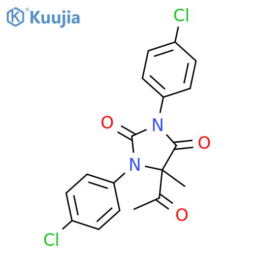 5-acetyl-1,3-bis(4-chlorophenyl)-5-methylimidazolidine-2,4-dione structure