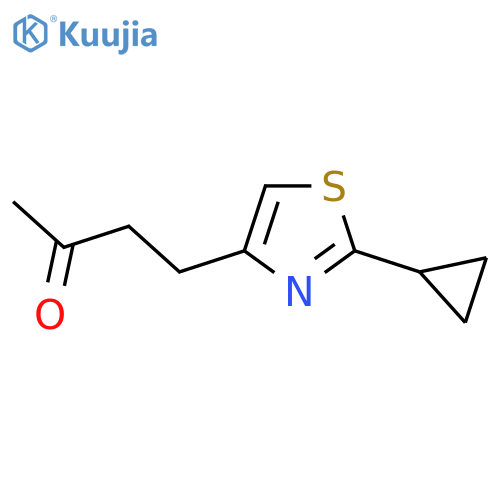 4-(2-cyclopropyl-1,3-thiazol-4-yl)butan-2-one structure