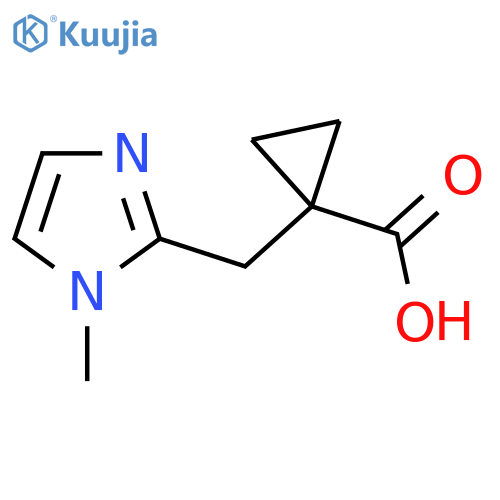 1-(1-methyl-1H-imidazol-2-yl)methylcyclopropane-1-carboxylic acid structure
