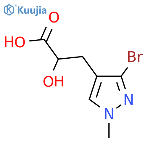 3-(3-bromo-1-methyl-1H-pyrazol-4-yl)-2-hydroxypropanoic acid structure