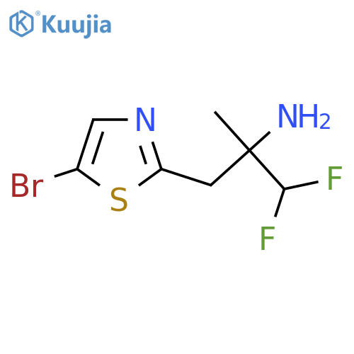 3-(5-bromo-1,3-thiazol-2-yl)-1,1-difluoro-2-methylpropan-2-amine structure