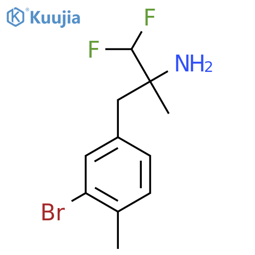 3-(3-bromo-4-methylphenyl)-1,1-difluoro-2-methylpropan-2-amine structure