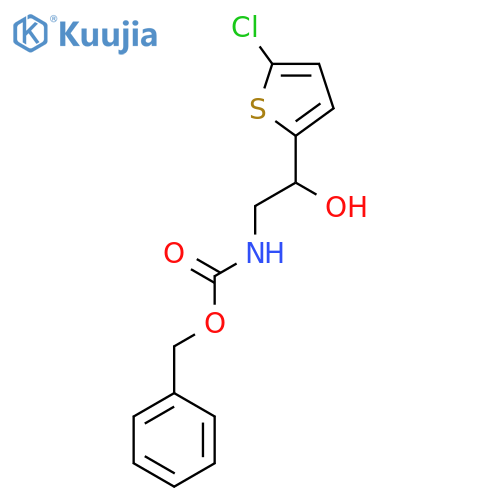 benzyl N-[2-(5-chlorothiophen-2-yl)-2-hydroxyethyl]carbamate structure