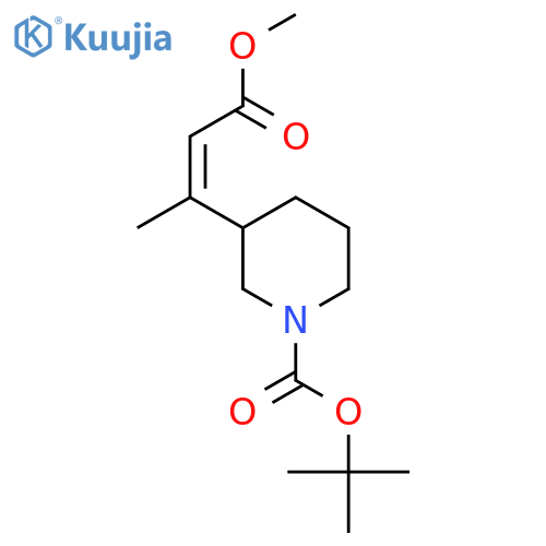 tert-butyl 3-(2Z)-4-methoxy-4-oxobut-2-en-2-ylpiperidine-1-carboxylate structure