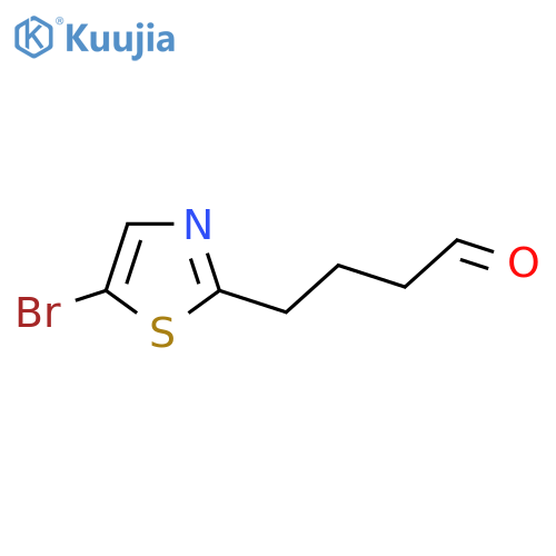 4-(5-bromo-1,3-thiazol-2-yl)butanal structure