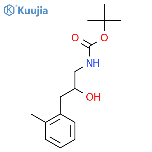 tert-butyl N-[2-hydroxy-3-(2-methylphenyl)propyl]carbamate structure