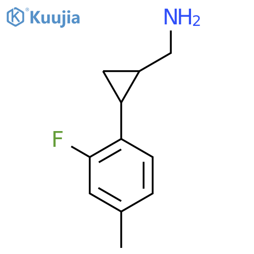 2-(2-fluoro-4-methylphenyl)cyclopropylmethanamine structure