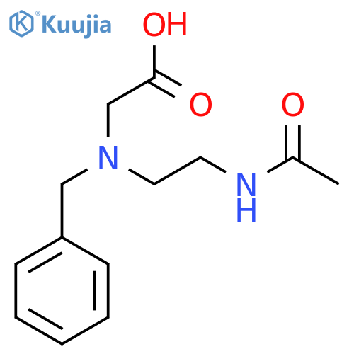 2-[Benzyl(2-acetamidoethyl)amino]acetic acid structure