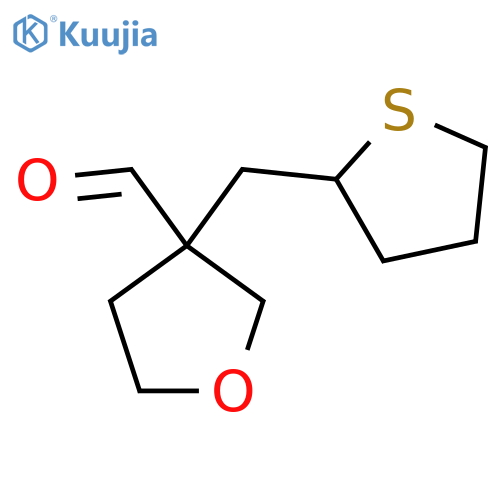 3-(thiolan-2-yl)methyloxolane-3-carbaldehyde structure
