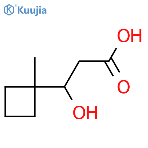 3-hydroxy-3-(1-methylcyclobutyl)propanoic acid structure