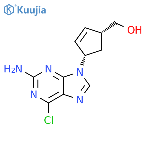 (1R,4S)-4-(2-Amino-6-chloro-9H-purin-9-yl)-2-cyclopentene-1-methanol structure