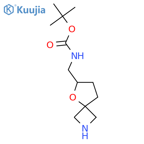tert-butyl N-({5-oxa-2-azaspiro[3.4]octan-6-yl}methyl)carbamate structure