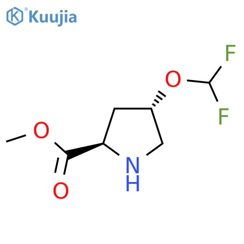 methyl (2R,4S)-4-(difluoromethoxy)pyrrolidine-2-carboxylate structure