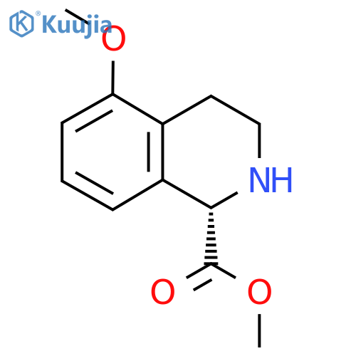 methyl (1S)-5-methoxy-1,2,3,4-tetrahydroisoquinoline-1-carboxylate structure