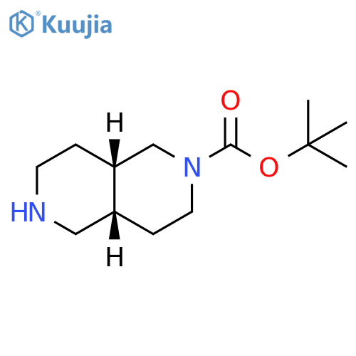 2,6-Naphthyridine-2(1H)-carboxylic acid, octahydro-, 1,1-dimethylethyl ester, (4aS,8aS)- structure
