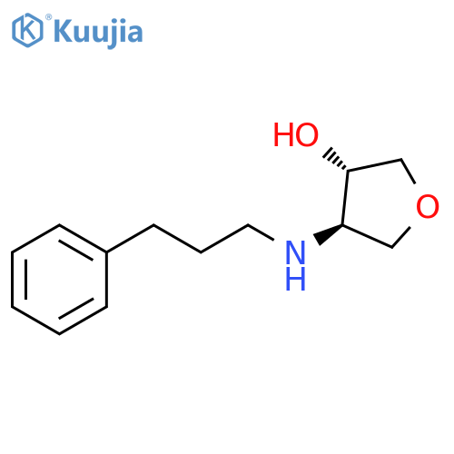trans-4-(3-phenylpropyl)aminooxolan-3-ol structure