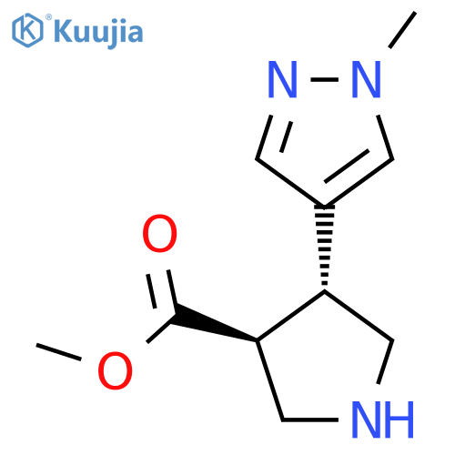 Methyl (3S,4R)-4-(1-methylpyrazol-4-yl)pyrrolidine-3-carboxylate structure