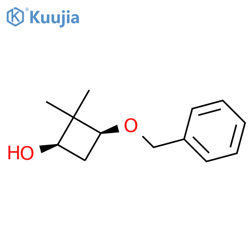 (1R,3S)-3-(benzyloxy)-2,2-dimethylcyclobutan-1-ol structure