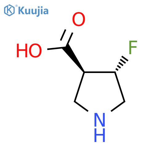 rac-(3R,4R)-4-fluoropyrrolidine-3-carboxylic acid structure