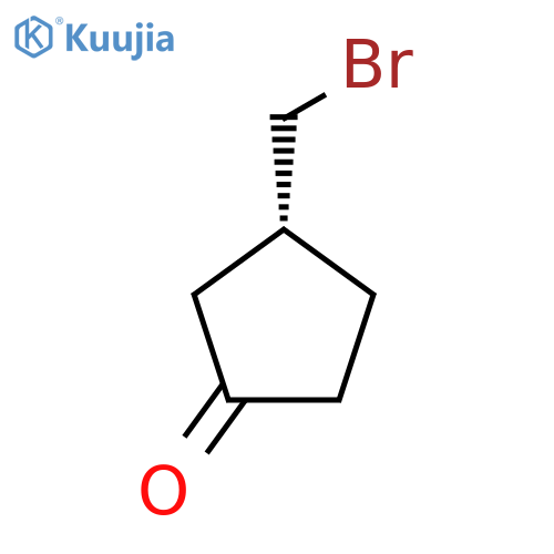 (3R)-3-(bromomethyl)cyclopentan-1-one structure