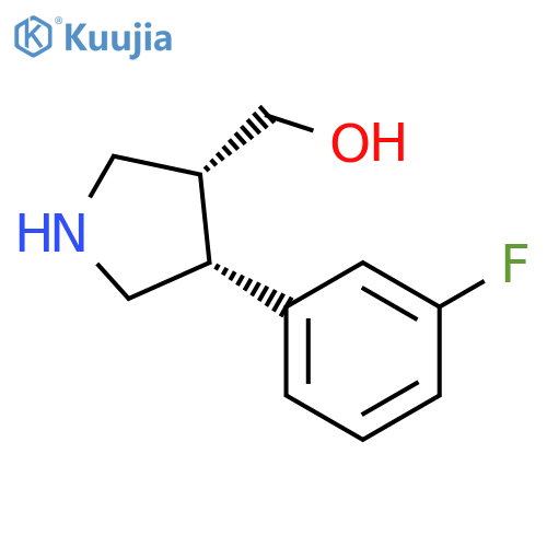 3-Pyrrolidinemethanol, 4-(3-fluorophenyl)-, (3R,4R)- structure