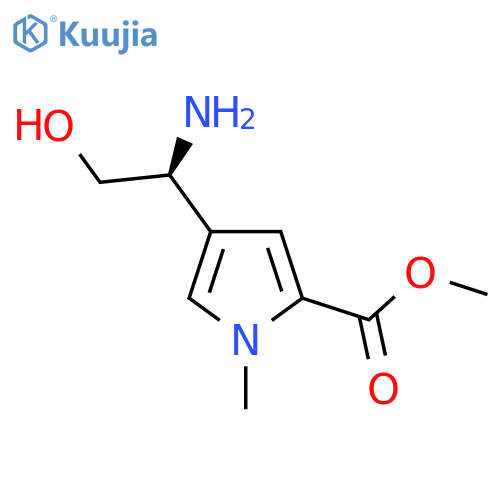 methyl 4-(1S)-1-amino-2-hydroxyethyl-1-methyl-1H-pyrrole-2-carboxylate structure