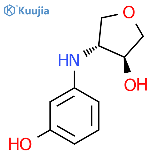 trans-4-(3-hydroxyphenyl)aminooxolan-3-ol structure