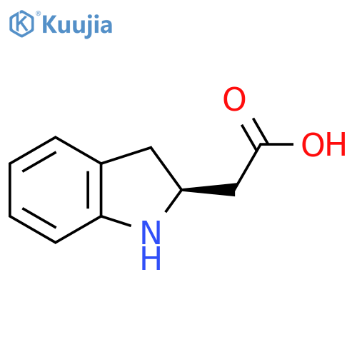 2-(2S)-2,3-dihydro-1H-indol-2-ylacetic acid structure