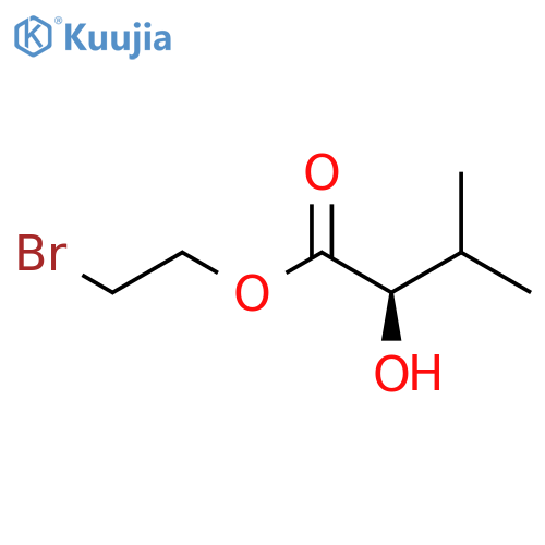 2-bromoethyl (2R)-2-hydroxy-3-methylbutanoate structure