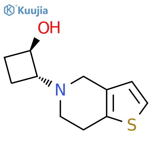 trans-2-{4H,5H,6H,7H-Thieno[3,2-c]pyridin-5-yl}cyclobutan-1-ol structure