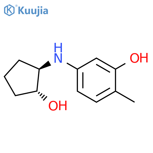 5-{trans-2-hydroxycyclopentylamino}-2-methylphenol structure