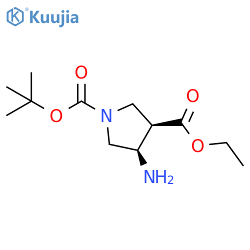 1-tert-butyl 3-ethyl (3R,4R)-4-aminopyrrolidine-1,3-dicarboxylate structure