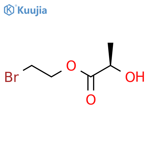 2-bromoethyl (2R)-2-hydroxypropanoate structure