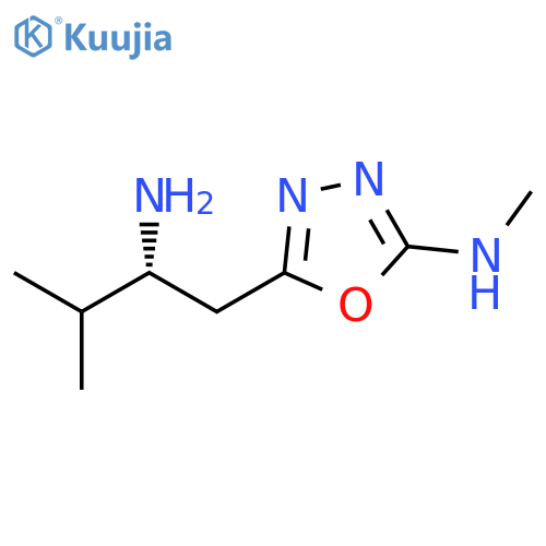1,3,4-Oxadiazole-2-ethanamine, 5-(methylamino)-α-(1-methylethyl)-, (αR)- structure