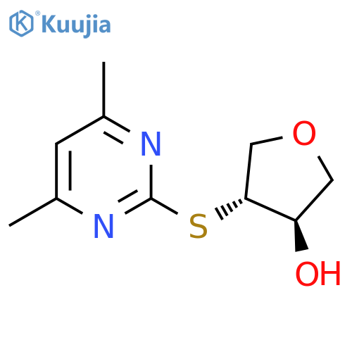 (3R,4R)-4-[(4,6-Dimethylpyrimidin-2-yl)sulfanyl]oxolan-3-ol structure