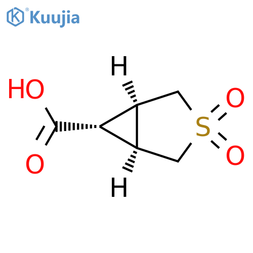exo-(1R,5S,6s)-3-thiabicyclo[3.1.0]hexane-6-carboxylic acid 3,3-dioxide structure