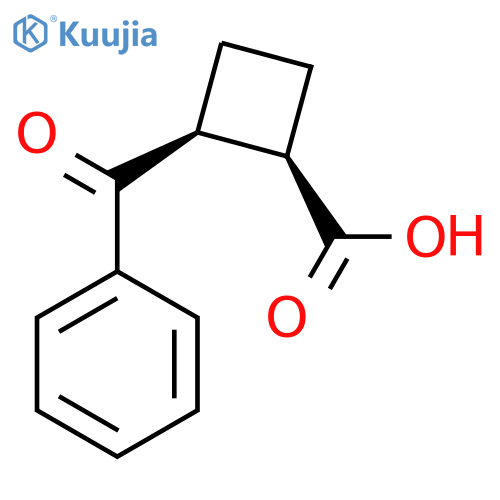 (1R,2S)-2-Benzoylcyclobutane-1-carboxylic acid structure