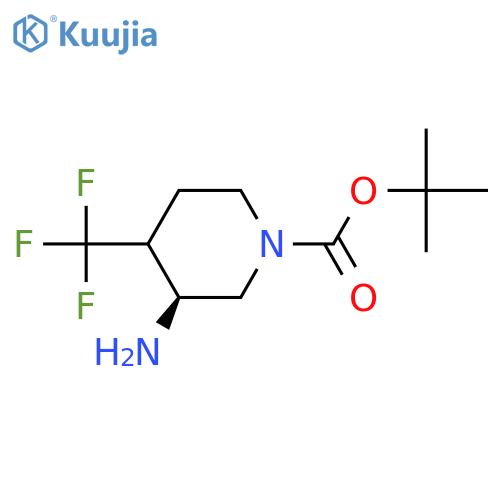 tert-Butyl (3S)-3-amino-4-(trifluoromethyl)piperidine-1-carboxylate structure