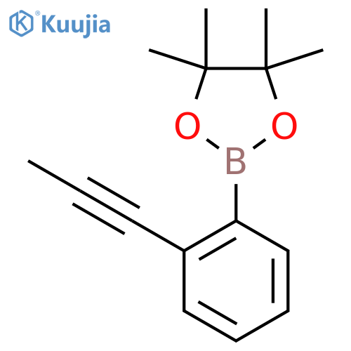 4,4,5,5-tetramethyl-2-2-(prop-1-yn-1-yl)phenyl-1,3,2-dioxaborolane structure