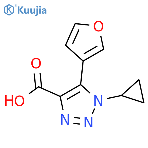 1-cyclopropyl-5-(furan-3-yl)-1H-1,2,3-triazole-4-carboxylic acid structure